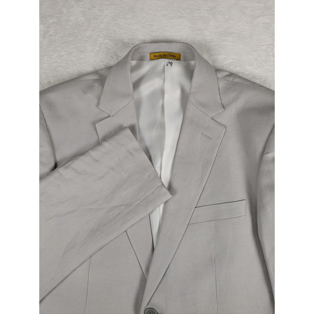 NWT $295 Alberto‎ Nardoni Mens Gray Suit Jacket Blazer 38R READ